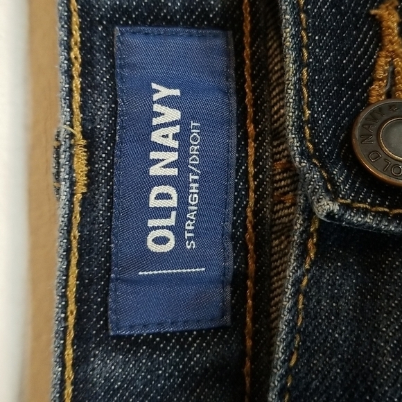 Old Navy Straight Leg Medium Wash Stretch Denim Jeans 16 Husky - Picture 4 of 6